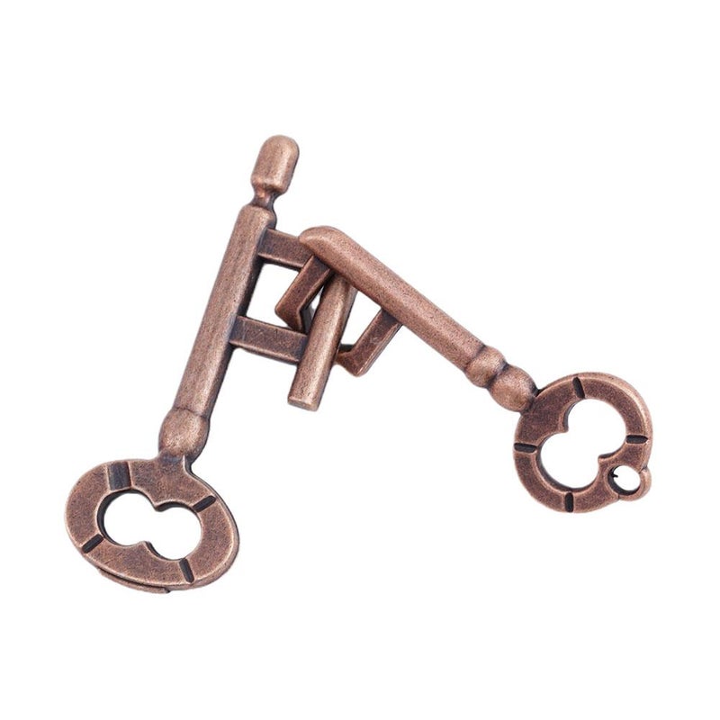 Brain-teasing puzzle toy for children aged 6 and up. Alloy horseshoe lock, Luban lock, Kongming lock, nine-link puzzle.